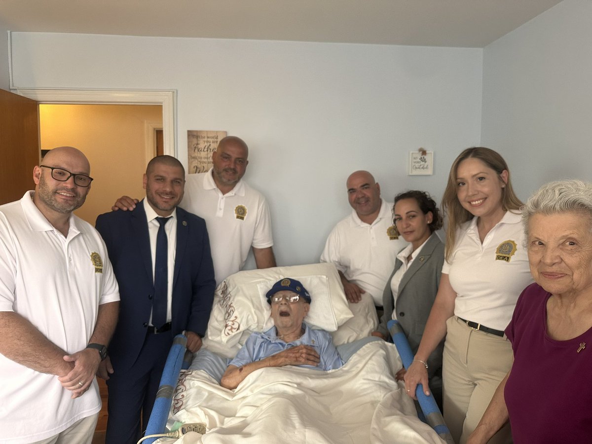 NYCPDDEA's tweet image. The DEA had the honor of visiting retired Detective Second Grade Carlos “Charlie” Rivera and his beloved family. Det. Rivera, a proud National Guardsman and NYPD veteran, began his remarkable career at the 46 Precinct in 1960 and retired from the Bronx Homicide Task Force in…