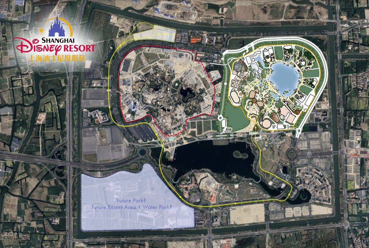 Last week I posted the final to my idea for a 2nd park at Shanghai Disney Resort. Here it is in context with the surrounding resort area.

#ShanghaiDisneyResort #EpcotCenter
#ArmchairImagineering