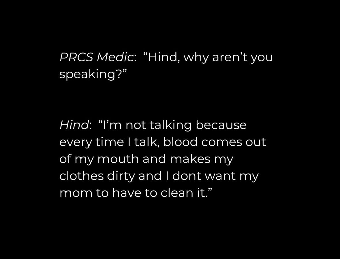 missfalsteenia's tweet image. balling my eyes out, never forget the name hind rajab.