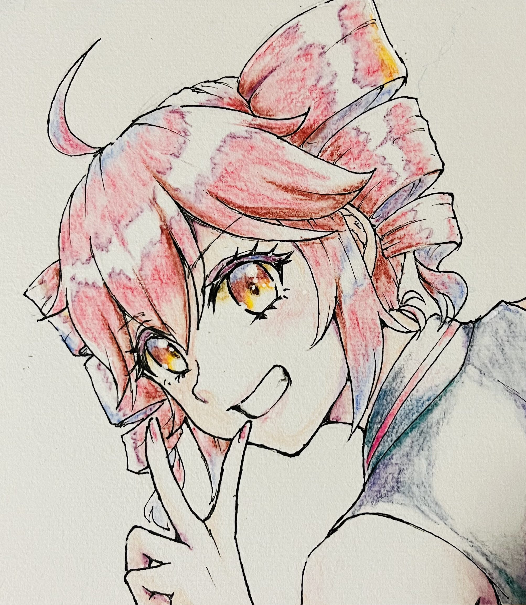 「細胞、私」(鉛筆画) 色鉛筆画 -鳥- | クロセシンゴ | AWRD