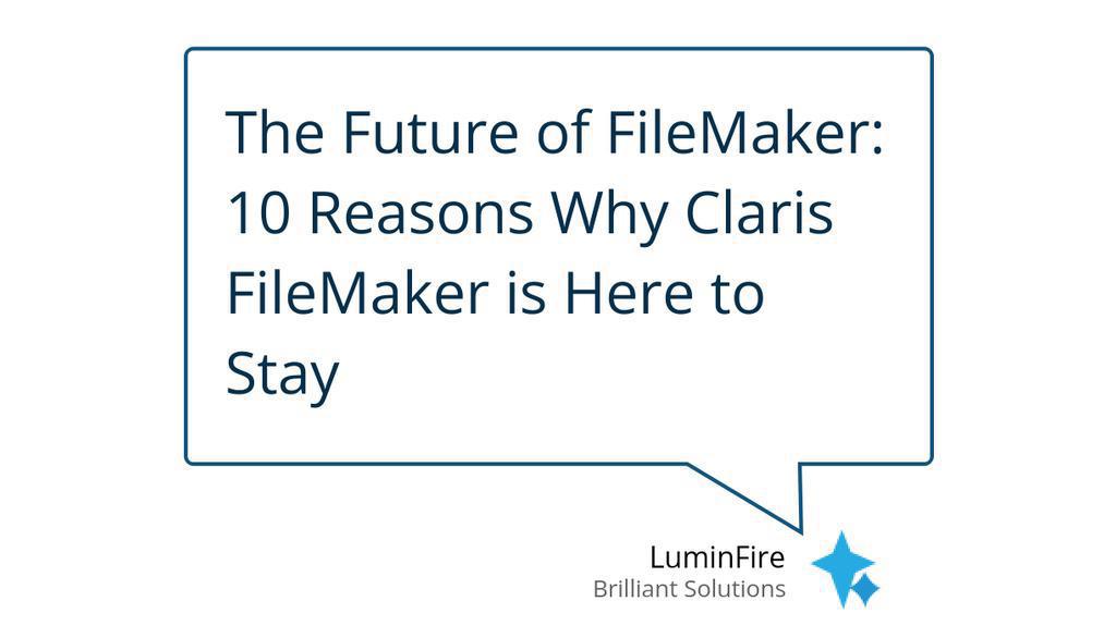 LuminFire's tweet image. FileMaker isn&apos;t just any software – it&apos;s backed by the formidable technology powerhouse: Apple.

Read more 👉 luminfire.com/2025/01/15/fut…

#Claris #CustomSoftware #BusinessSoftware