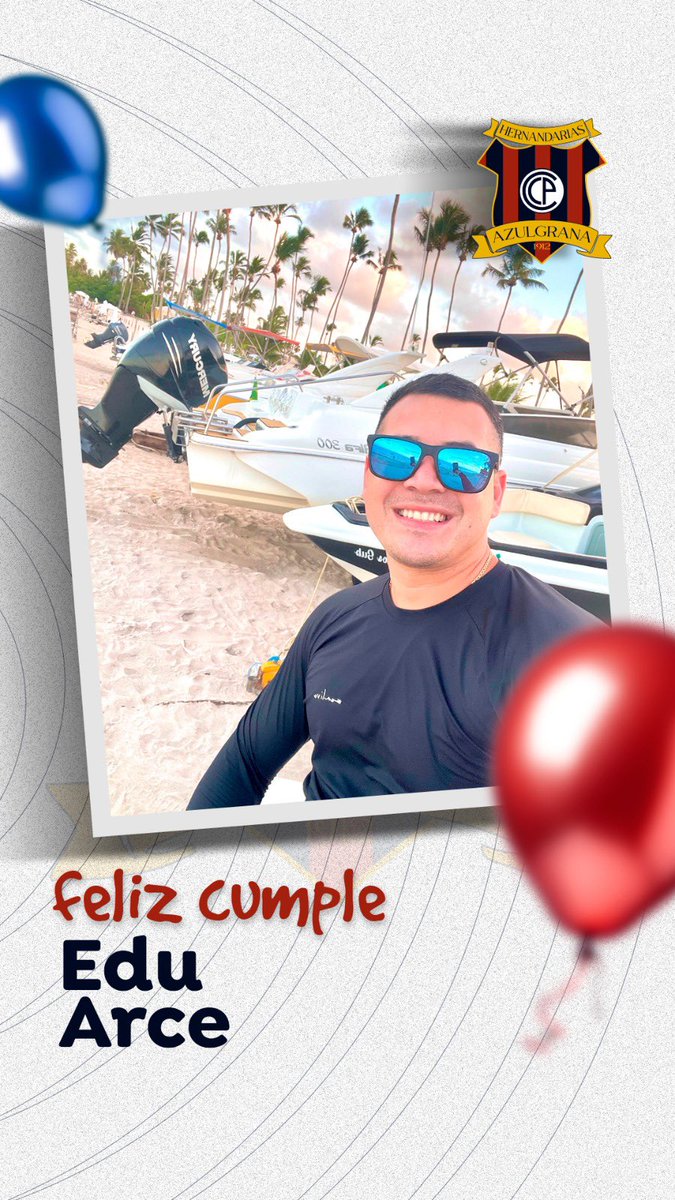 Nos complace en felicitar en este día tan especial a nuestro Socio Eduardo Arce! Feliz cumpleaños 🎊🎉🎁🎂 
#AbrazoAzulgrana