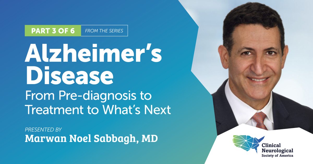 NeuroAmerica's tweet image. #ICYMI: Episode 3 of the six-part series, "Alzheimer's Disease: Fro Pre-Diagnosis to Treatment to What's Next," presented by Marwan Noel Sabbagh, MD, is out NOW!
Watch episode: bit.ly/4kcx2ZM