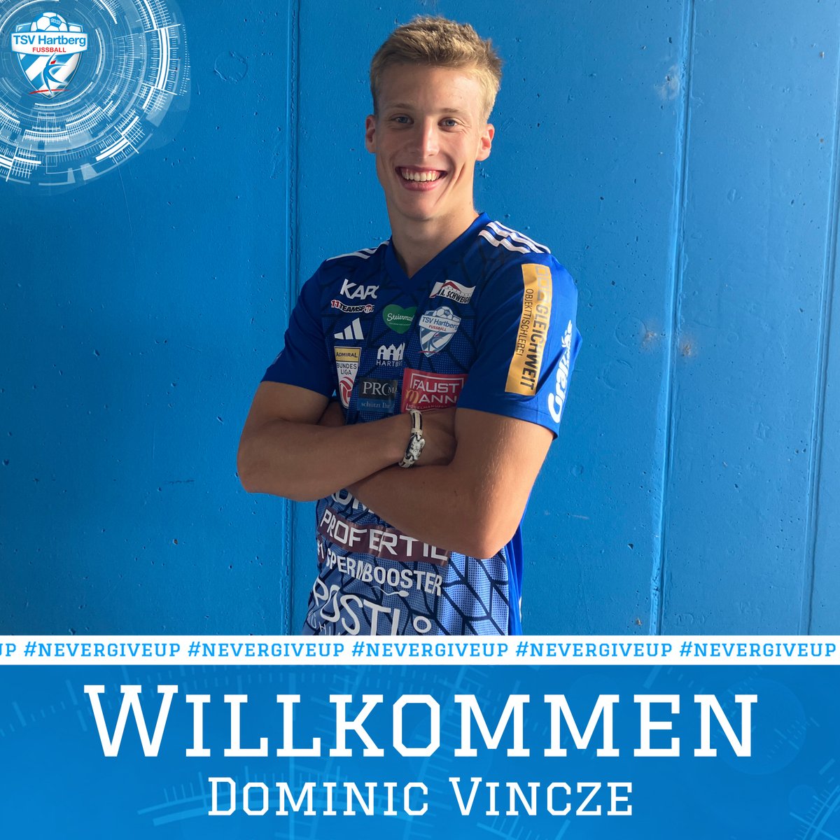 tsv_hartberg's tweet image. Leihgeschäft 🫱🏽🫲🏻
Der TSV Hartberg leiht für die kommende Saison den 21-jährigen Verteidiger Dominic Vincze vom @skrapid aus.
ℹ️: tsv-hartberg-fussball.at/dominic-vincze…
Servus in der Oststeiermark, Dominic und alles Gute für die Saison in 🔵⚪
#vincze #inundaut #forzatsv #nevergiveup