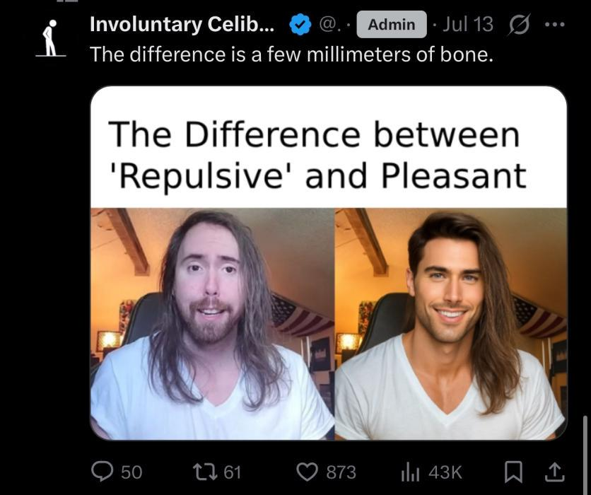RightWingCope's tweet image. asmon would look fine if he took a shower daily, drank water, and maybe switched up the haircut lol