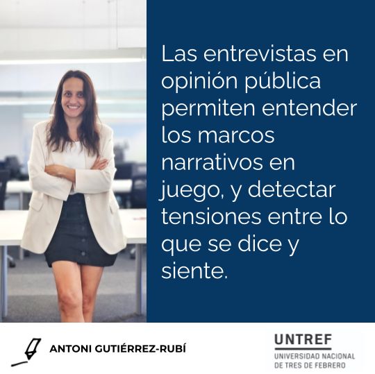 ideograma's tweet image. 🔍 En la Diplomatura en Comunicación Política y Campañas Electorales que dirige @antonigr en @UNTREF, @morajozami puso en valor las entrevistas en profundidad como técnica para la investigación en opinión pública.