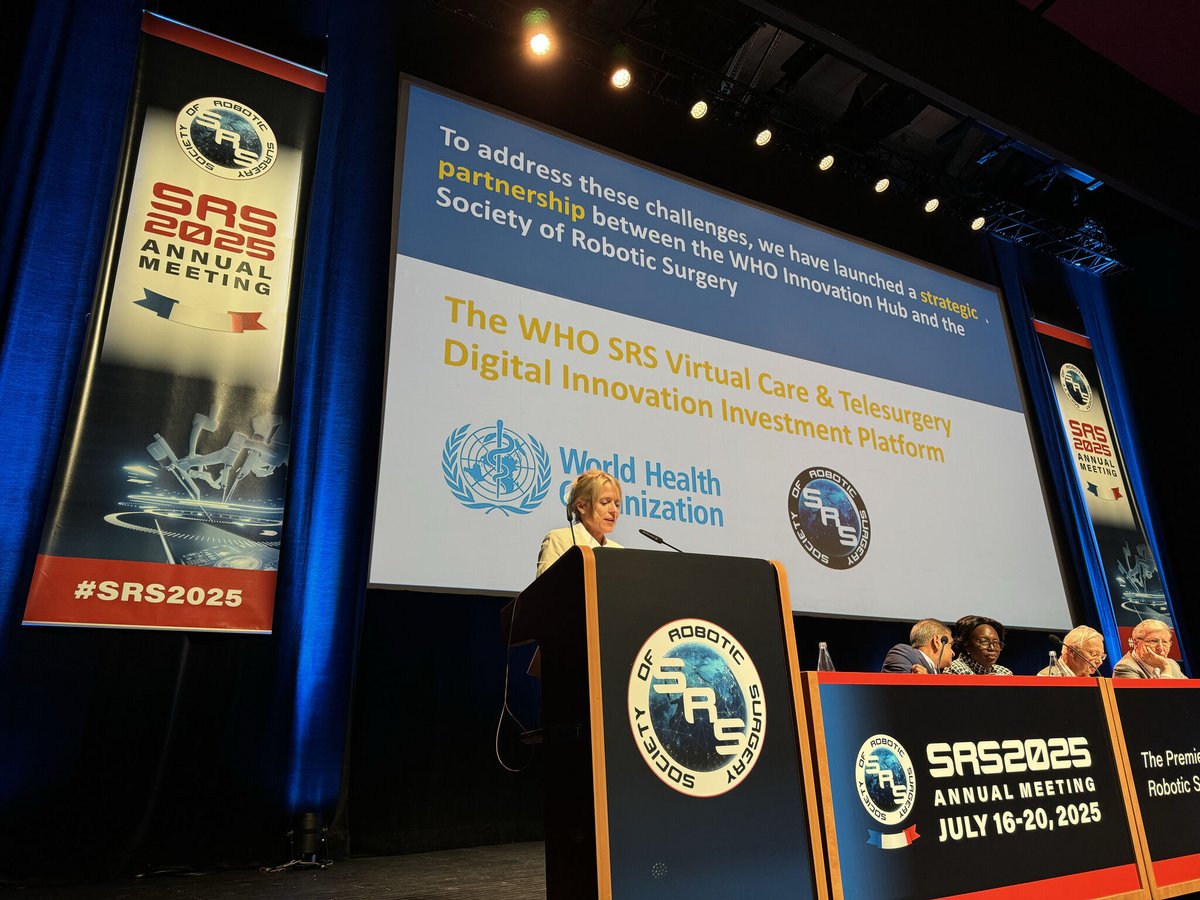 A milestone moment in the future of global health and innovation.

Today, the World Health Organization (WHO) and the Society of Robotic Surgery | SRS (SRS) signed a Memorandum of Understanding to advance collaboration in the evolving field of robotic surgery.

This partnership