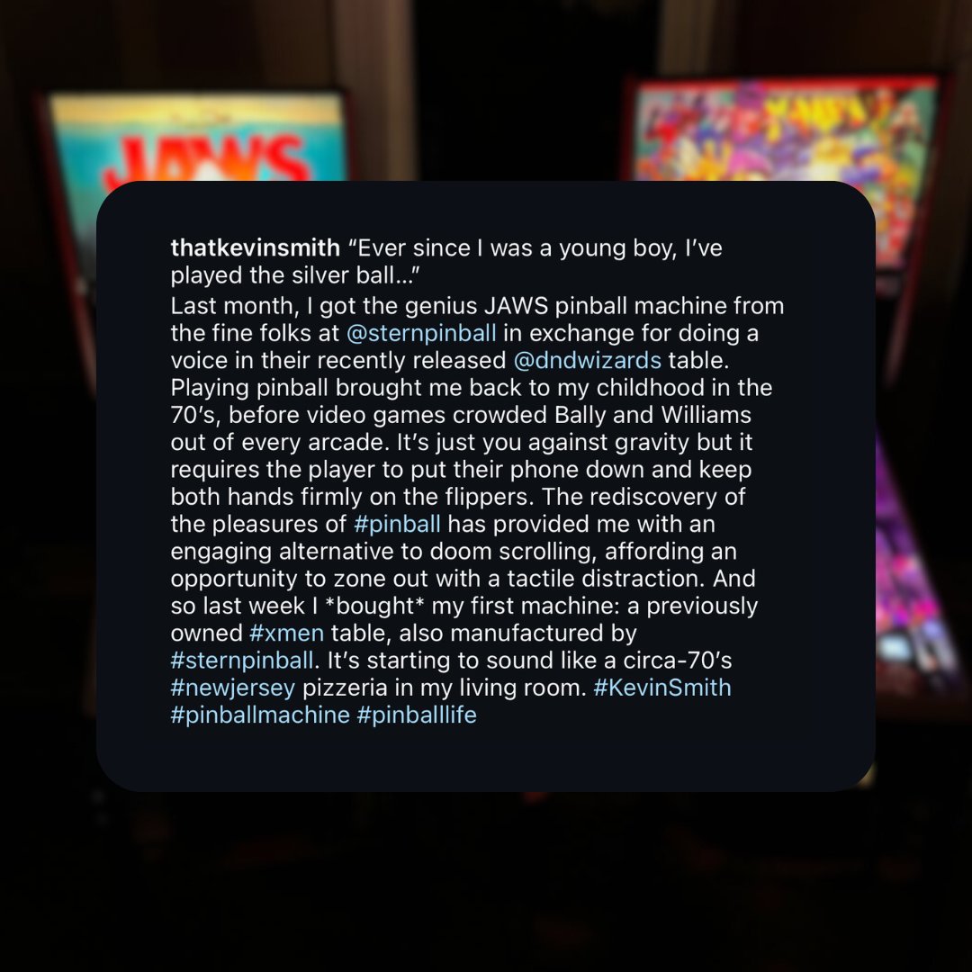 sternpinball's tweet image. Always great seeing new faces in the hobby we all love.
Welcome to the club, @ThatKevinSmith