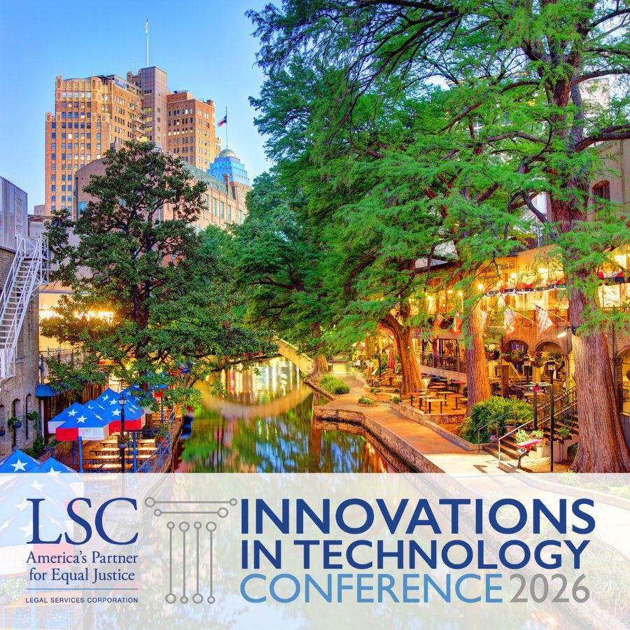 📢Calling all #legaltech innovators! Submissions are open for LSC's 2026 Innovations In Technology Conference in San Antonio. 

We welcome a broad range of proposals for workshops, demos, short tech talks and affinity group discussions.    

Learn more: bit.ly/3TP2WRh