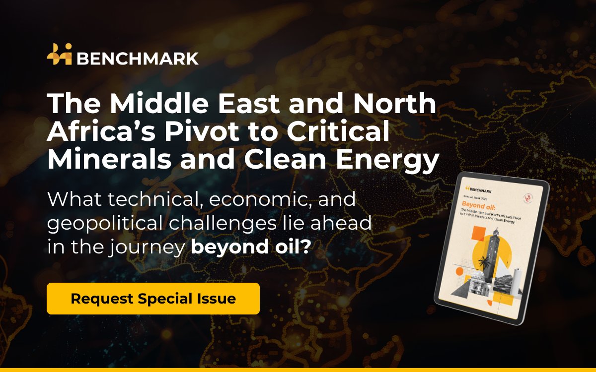 benchmarkmin's tweet image. 🔎 What technical, economic, and geopolitical challenges lie ahead for the MENA region's strategic pivot from fossil fuels to critical minerals?
Our Special Issue delves into these questions - request a free copy of the report ➡️ eu1.hubs.ly/H0lNN4h0