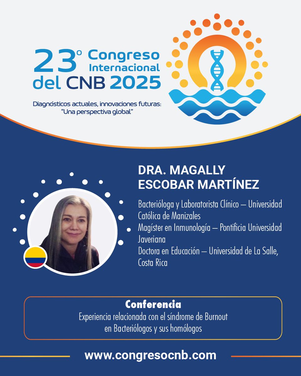 CongresoCNB's tweet photo. ¡Bienvenidos al 23º Congreso Internacional del CNB!  📍 Bogotá D.C. | 🗓️ 15‑18 ago 2025 🔬 “Diagnósticos Actuales, Innovaciones Futuras: Una Perspectiva Global” Talleres, conferencias y expertos nacionales e internacionales. #CongresoCNB #CNB2025 #Bacteriología #SaludGlobal https://t.co/WmuGOBwfHN
