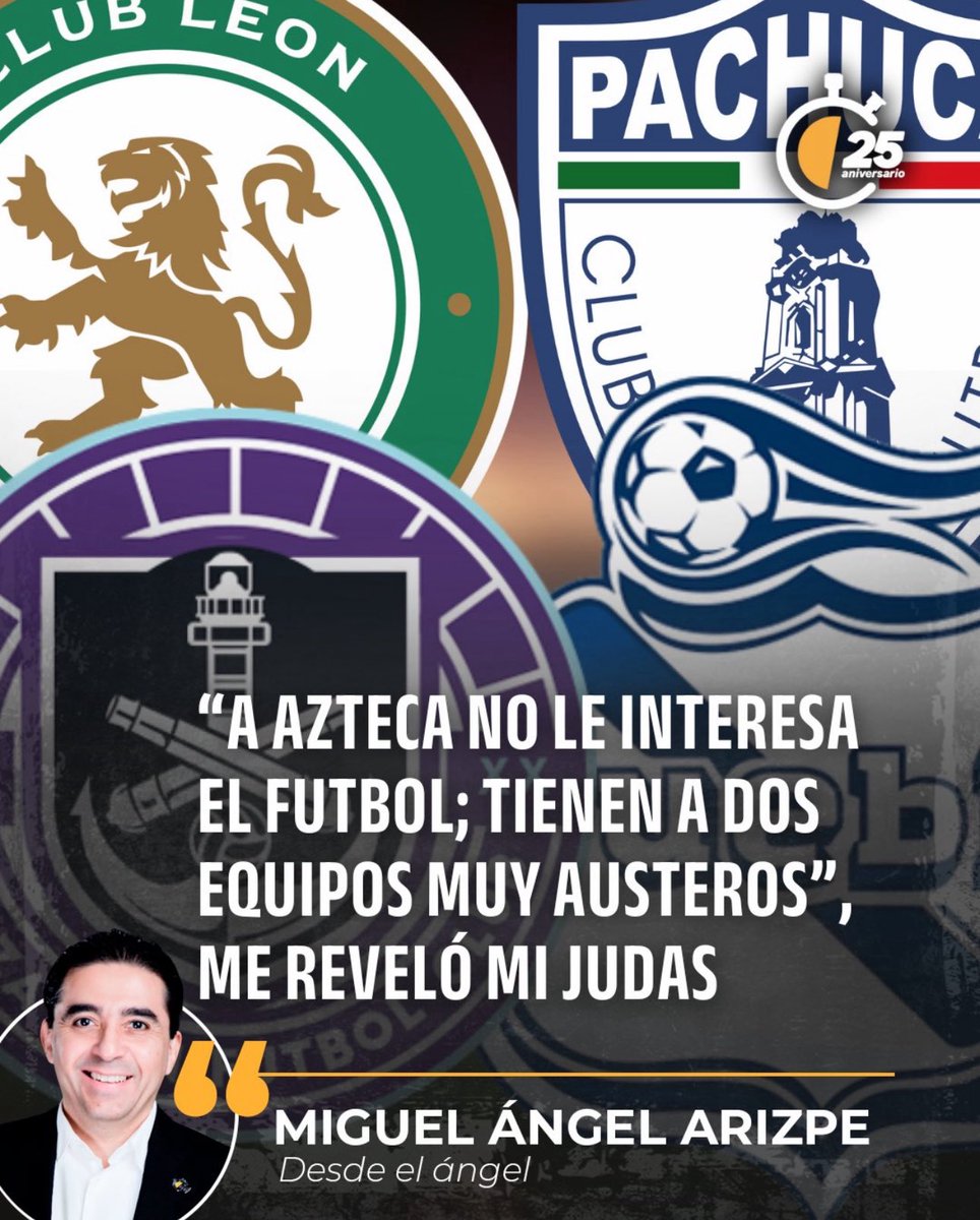 ArizpeMiguelZ's tweet photo. #DesdeElÁngel 

✍️ En la FMF ven con cierta molestia que ni Grupo Pachuca ni Grupo Azteca den un primer paso para erradicar la multipropiedad de equipos.
✍️ ¿Cuánto valdrá Atlas? Gente de la Federación me habló de esta cifra.

RT…Gracias.

https://t.co/Wan1wh7cRJ https://t.co/dbdiK0FrOi