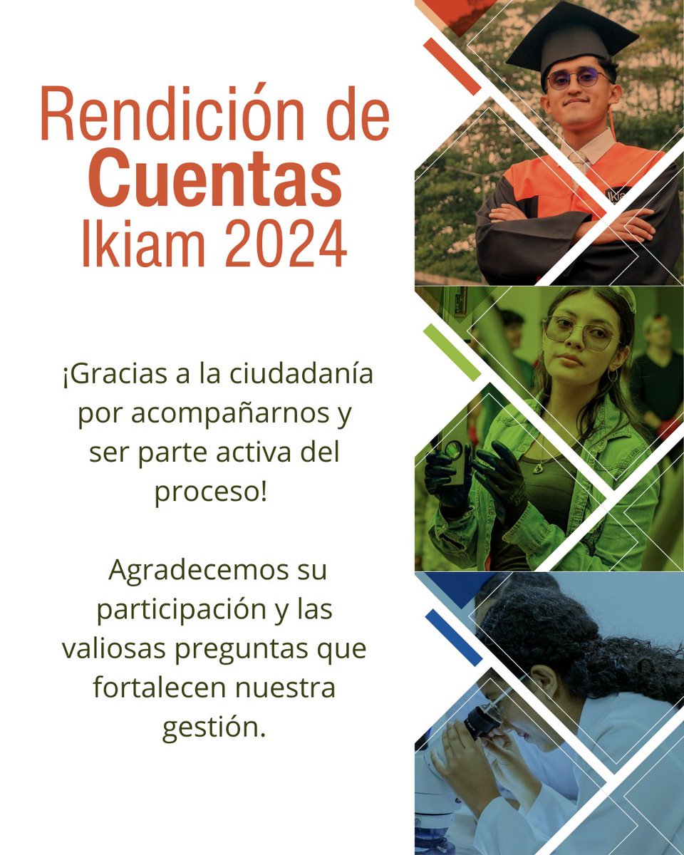 🟠 Rendición de Cuentas Ikiam 2024
 ¡Gracias a la ciudadanía por acompañarnos y ser parte activa del proceso! 

 Agradecemos su participación y las valiosas preguntas que fortalecen nuestra gestión.

En el siguiente enlace, en la parte principal, pueden acceder al video completo