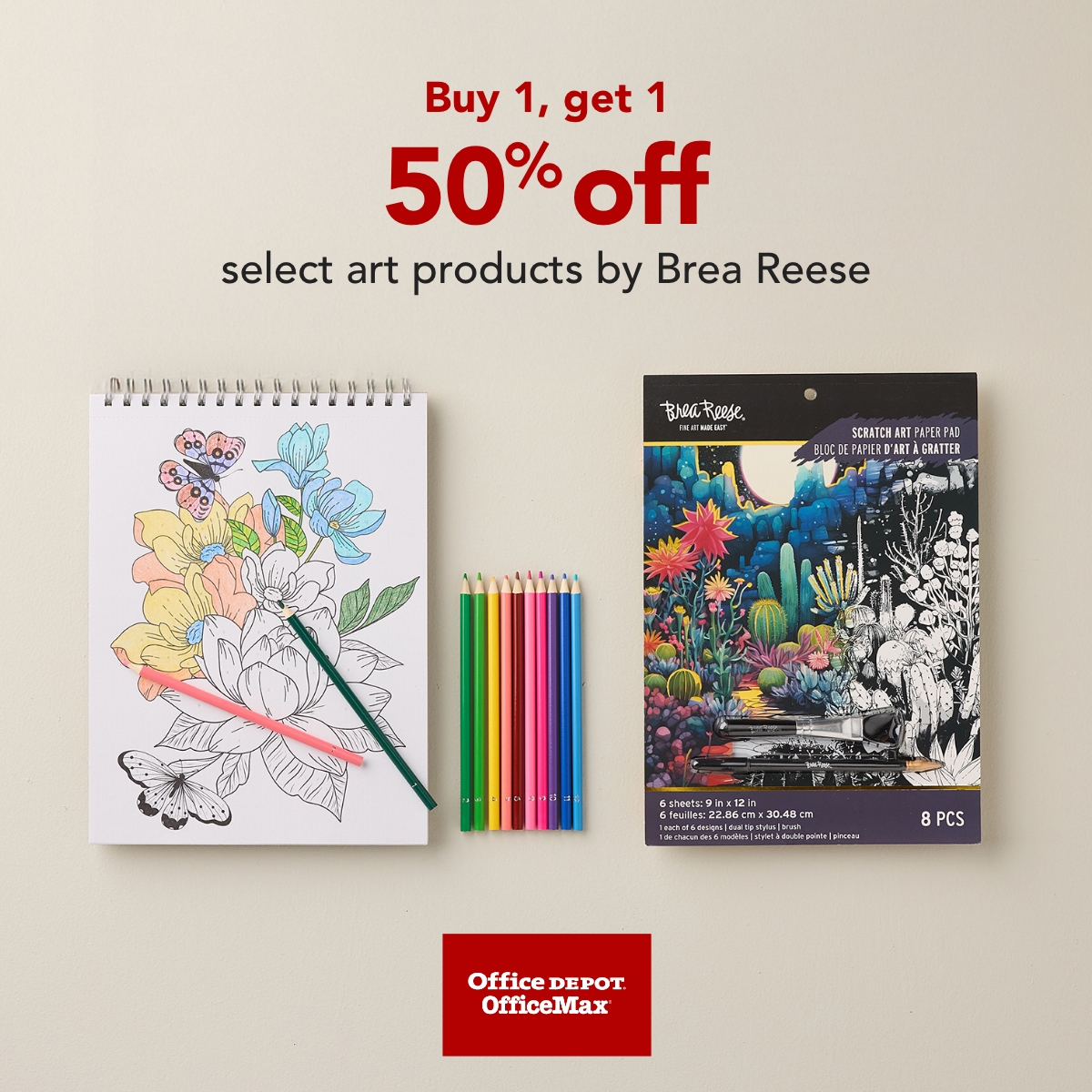 Time to unleash your creativity! 🎨 Buy 1, get 1 50% off select Brea Reese® art supplies—markers, sketchpads, paints, brushes &amp; more. 📍Available in store and online! bit.ly/44BXEha Ends 7/26/25