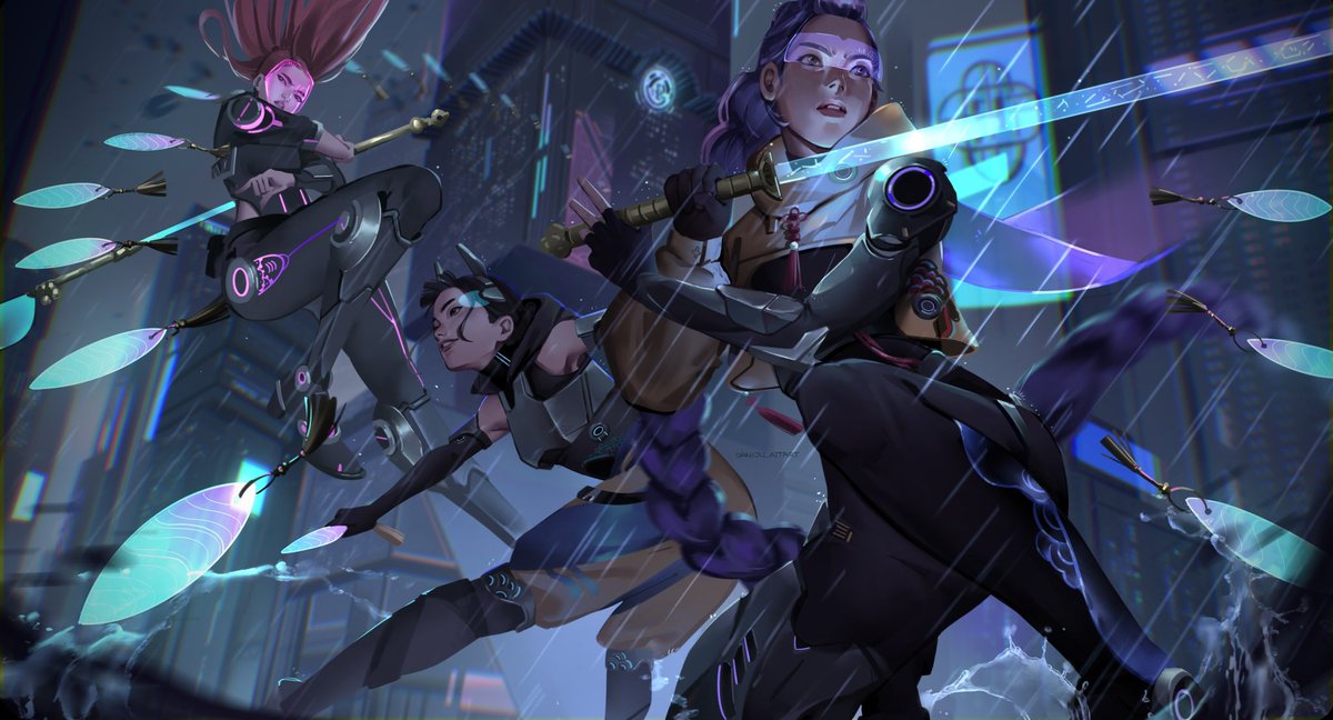 daniju_attart's tweet image. cyberpunk/futuristic fan concept #KPOPDEMONHUNTERS
