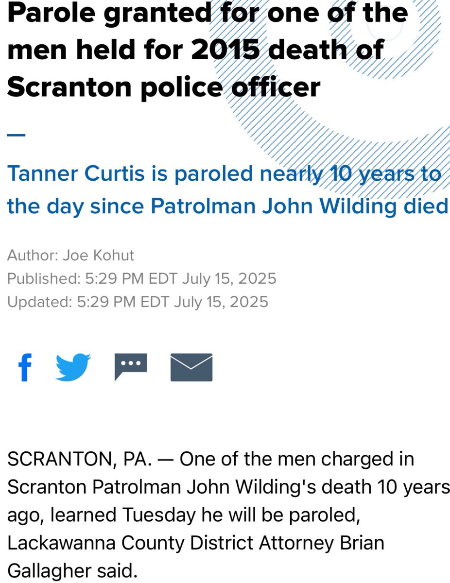 I’m glad this person got paroled. I hope this person gets their conviction overturned too wnep.com/article/news/l… #DefundThePolice #DefundPolice