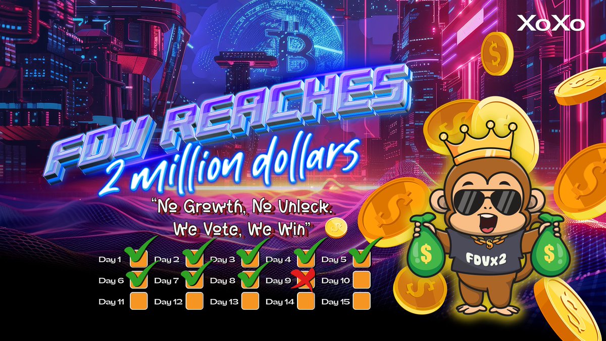 We couldn’t hold FDV above $2 million this time — and that’s okay.

The market is full of ups and downs, and we knew from the beginning that the journey of $XOXO wouldn't always be easy. What matters now is how we respond.

We’re not here for pump-and-dump games. We don’t rely on