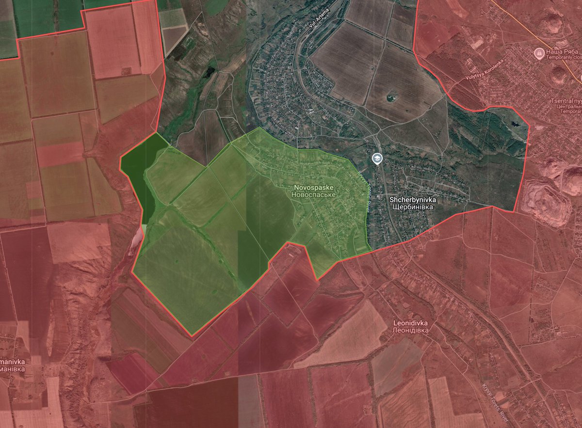 Kalibrated_Maps's tweet image. Russian forces have advanced into Novospaske, Toretsk direction.