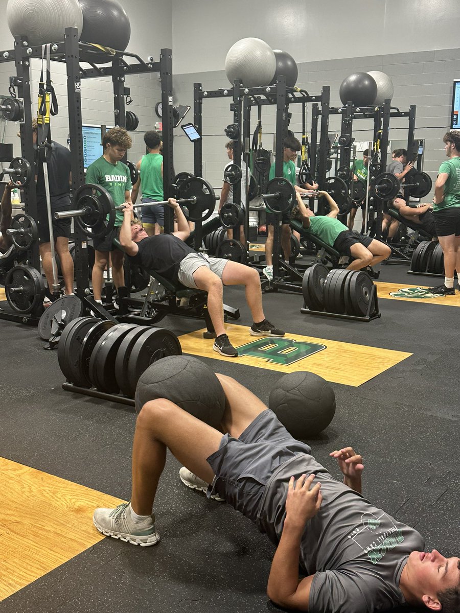 Badin_Strength's tweet image. Snippet from today’s football training. @RAMSSPORTS @BHSfootball4