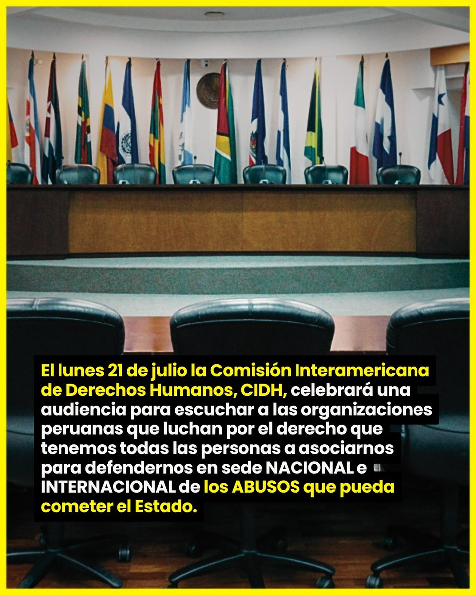 CNDDHH 🇵🇪 #NiUnMuertoMás (@cnddhh) on Twitter photo 🇵🇪🌎#Perú en los Ojos del Mundo.
Este 21 de julio llevamos nuestra voz a la <a href="/CIDH/">CIDH - IACHR</a>.
En esta audiencia se expondrá cómo la Ley APCI (#LeyAntiJusticia) busca controlar y silenciar a las organizaciones que defienden derechos, luchan contra la corrupción y acompañan a las víctimas. 🇵🇪🌎#Perú en los Ojos del Mundo.
Este 21 de julio llevamos nuestra voz a la <a href="/CIDH/">CIDH - IACHR</a>.
En esta audiencia se expondrá cómo la Ley APCI (#LeyAntiJusticia) busca controlar y silenciar a las organizaciones que defienden derechos, luchan contra la corrupción y acompañan a las víctimas.