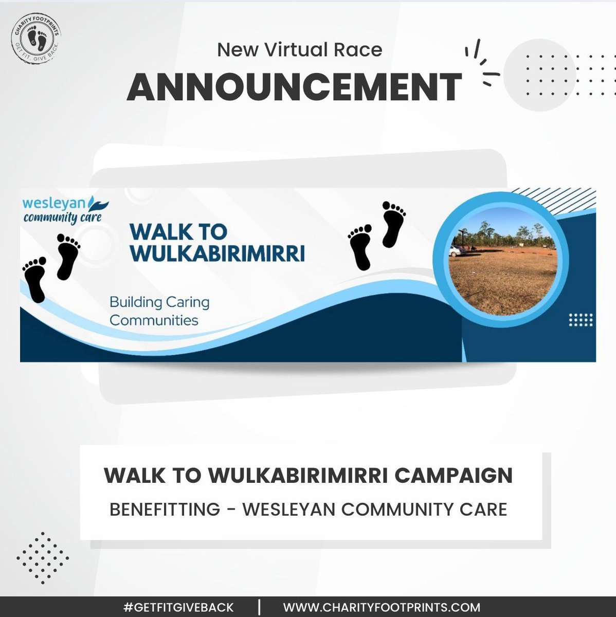 New virtual race alert! 💪🏽🎉

Lace-up and join our newest virtual race, Walk To Wulkabirimirri! The goal is to log 800 KM and raise A$10,000.❤️💚

Want to join in and support this amazing cause? Head to the link below to sign up TODAY! 👣✨
buff.ly/ALN7XeK
