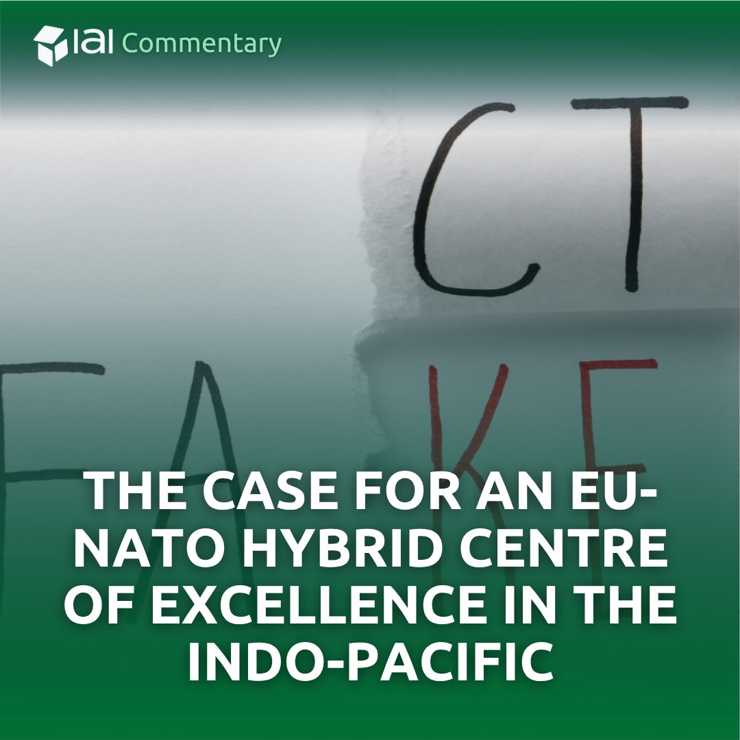 IAIonline's tweet image. What can be done to bolster counter-hybrid warfare capabilities in the Indo-Pacific region? The establishment of an #IndoPacific hybrid threats centre of excellence, under the auspices of NATO, the EU, or both, could be an appropriate answer.
Read more in this new…