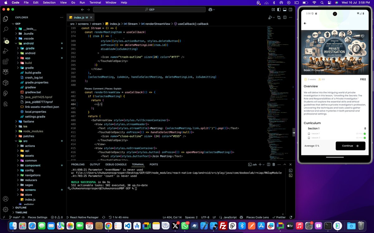 prospercode's tweet image. It’s been 2 weeks and 5 days since I started a role as a software engineer.. 🫣
From maintaining codes to shipping features fast, it’s been a good ride...💪
Just deployed another app to the store after pushing through endless Gradle issues. 😭
Never give up. 🙏