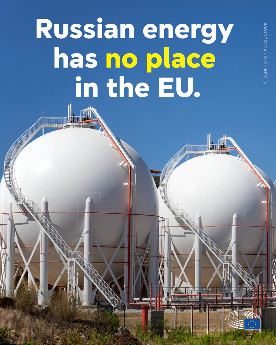 EPinIreland's tweet image. Lower gas prices and energy independence from Russia are key aspects of a new law agreed between Parliament and the Council.
🇷🇺❌ Full phase-out of Russian oil and gas by 2027
🇪🇺 💪 Reliable suppliers & EU-made energy
⚡🛡️ Protected energy infrastructure
europa.eu/!DjVPVq