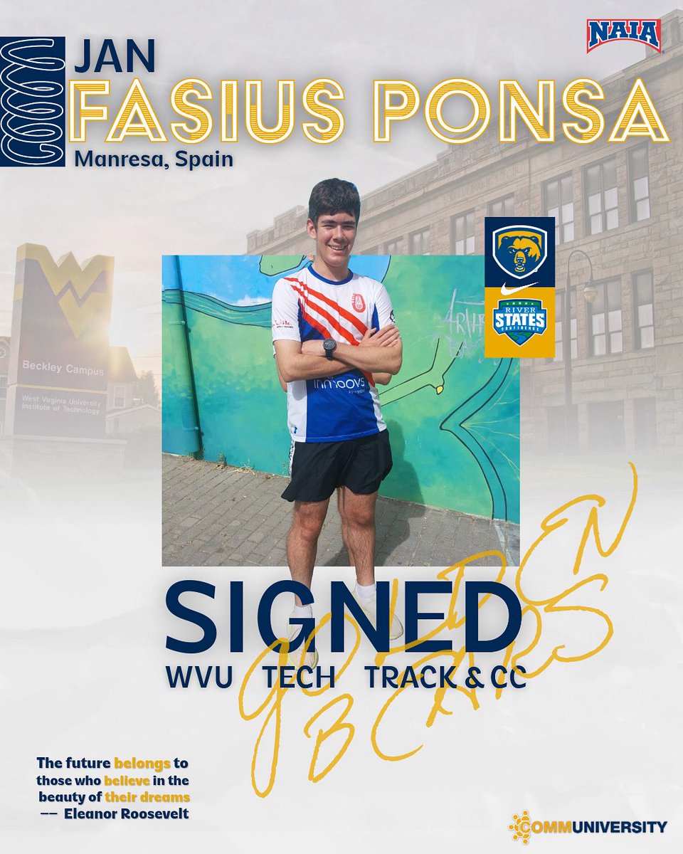 wvutechsports's tweet image. We are excited to announce the addition of Jan Fasius Ponsa to the 2025-2026 cross country and track &amp;amp; field rosters. Fasius Ponsa, who graduated from Instituto Pius Font | Quer, plans to study aerospace engineering as a Golden Bear.