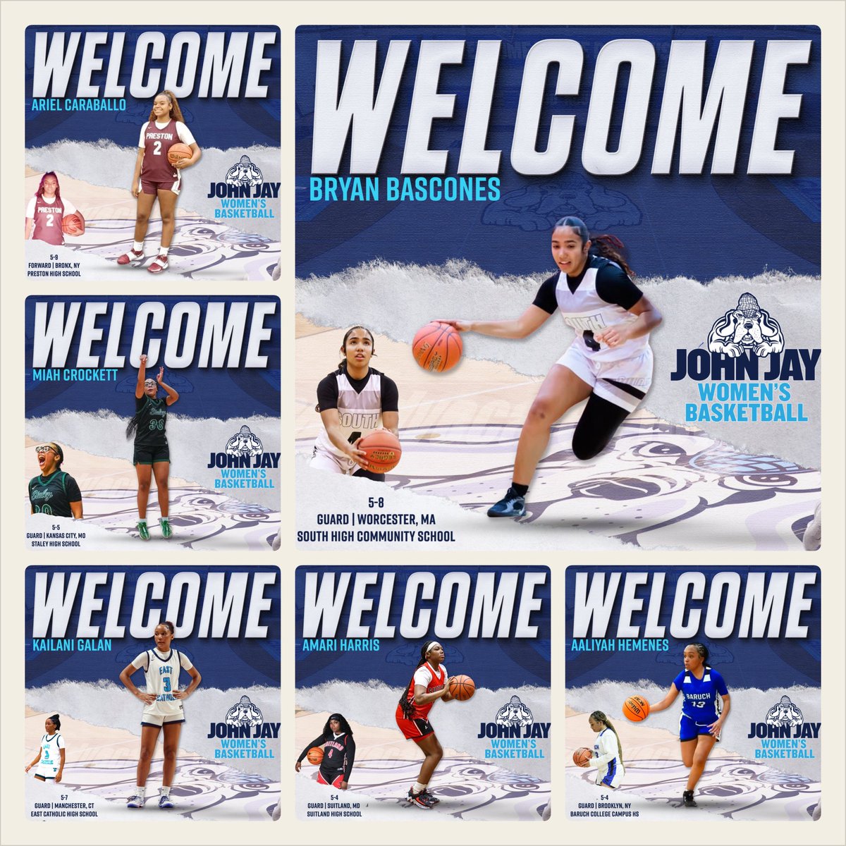 John Jay Athletics (@jjayathletics) on Twitter photo π | BLOODHOUND BOUND!!!
Introducing our 2025-26 <a href="/JJCWBasketball/">John Jay Wbball</a> recruits!
#GoBloodhounds | #BloodhoundNation | #cunyac | #d3hoops π | BLOODHOUND BOUND!!!
Introducing our 2025-26 <a href="/JJCWBasketball/">John Jay Wbball</a> recruits!
#GoBloodhounds | #BloodhoundNation | #cunyac | #d3hoops