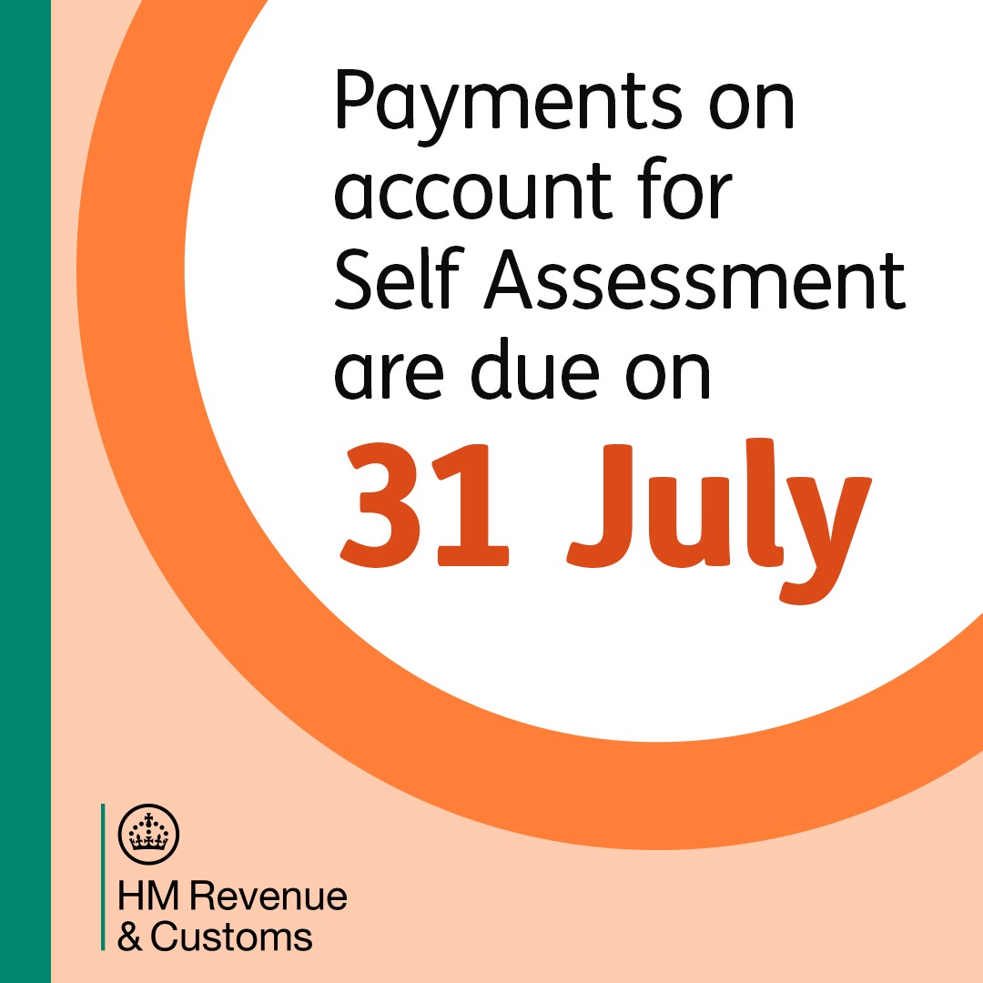 HMRCgovuk's tweet image. Self Assessment payments on account are due on 31 July. 🚨
Whilst you’re making your payment – why not also submit your 2024-25 tax return so you have six months to budget for any tax you owe.
Make payments online or via the HMRC app. ⬇️
gov.uk/log-in-file-se…
