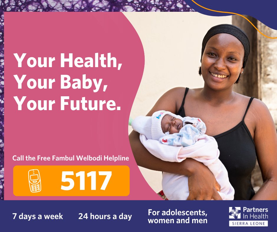 Call the free Fambul Wellbodi Helpline - Get expert advice on pregnancy, newborn care, reproductive health, and guidance for fathers—anytime, anywhere in Sierra Leone. Your questions matter. Your family’s health matters. 

📞 Call the toll-free helpline today: 5117