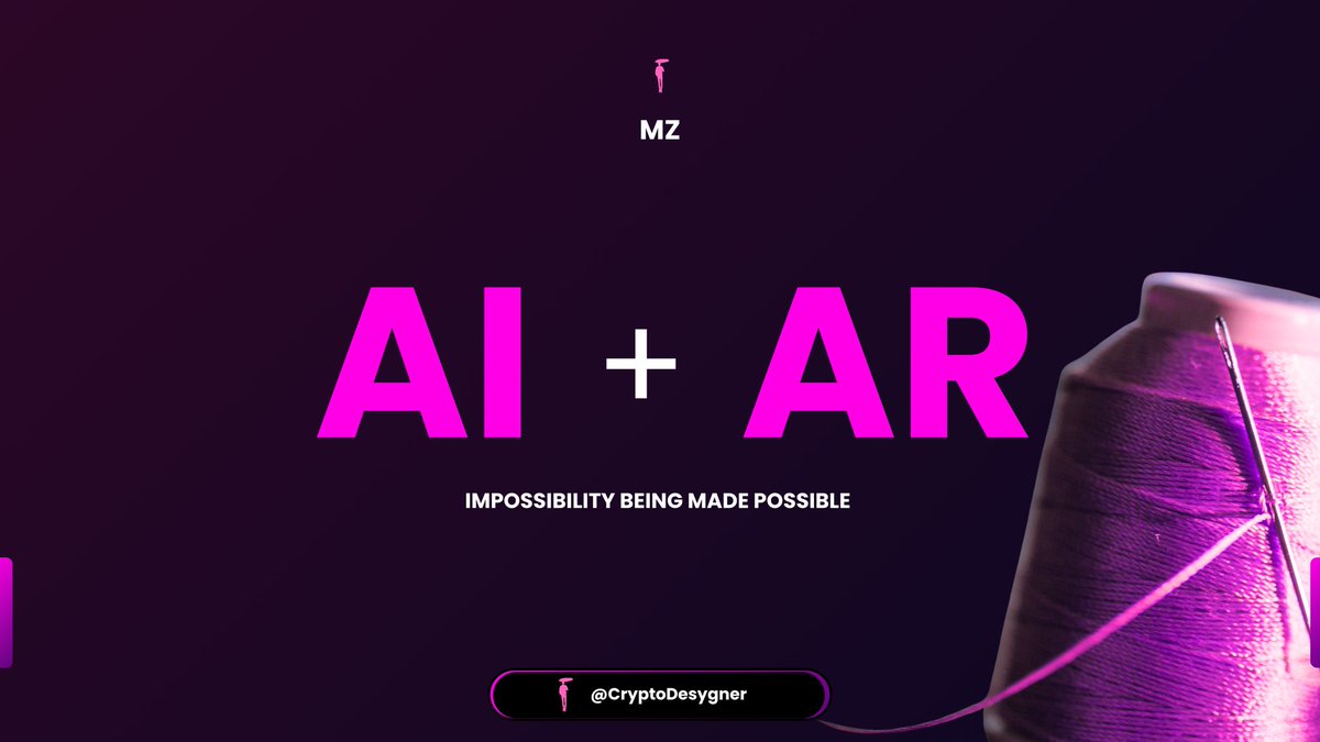 CryptoDesygner's tweet image. We’ve seen GameFi, SocialFi, RWA. But how many chains are merging AR + AI?

DeFi is evolving fast, and early positioning matters.
What’s coming next isn’t just innovative, it’s unprecedented.
This could be the next big narrative shift in Web3.
Explore with me!🧵⬇️ 🧠📈