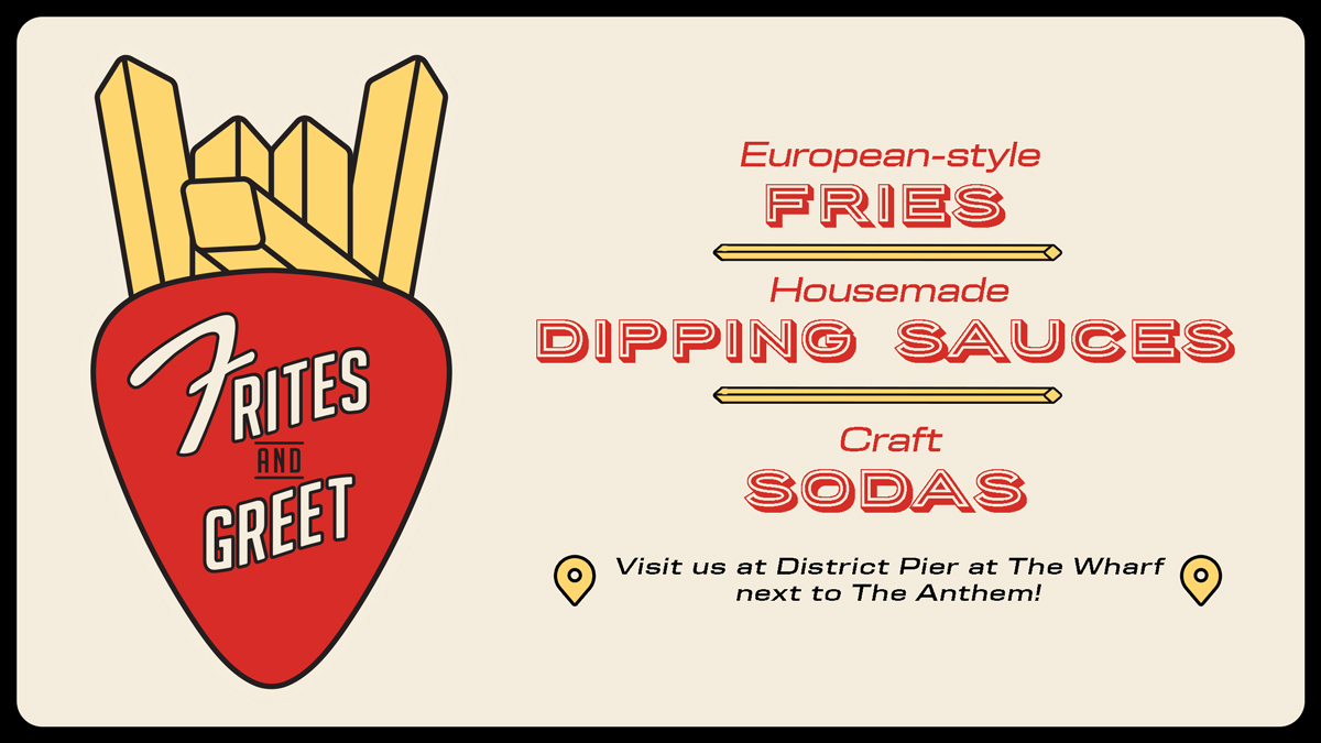 (and post-show for select shows!), and on Thursdays through August for movie nights at The Wharf. Swing by on your next visit, we can't wait to Frites you!