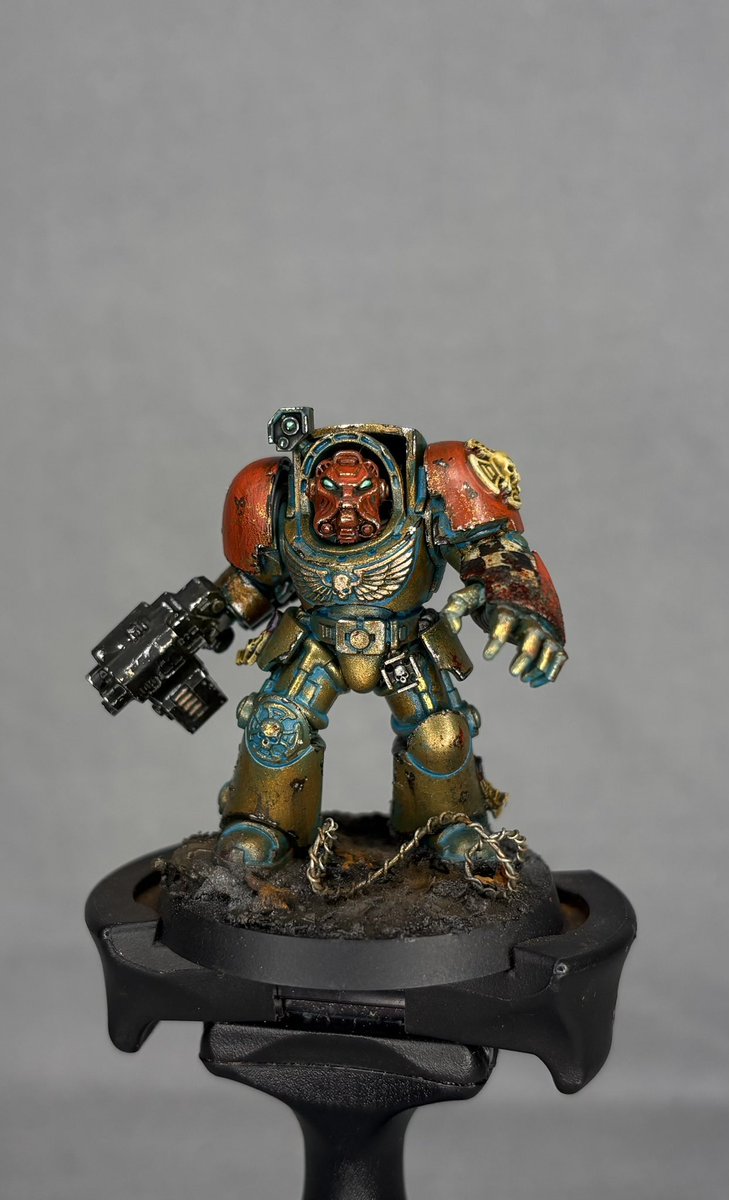 sinister_minis's tweet photo. First terminator painted for my Minotaurs force - really looking forward to working through this project (missing transfers as I’m still waiting for them) 
Let me know what you think! https://t.co/rQ2szTwSqK