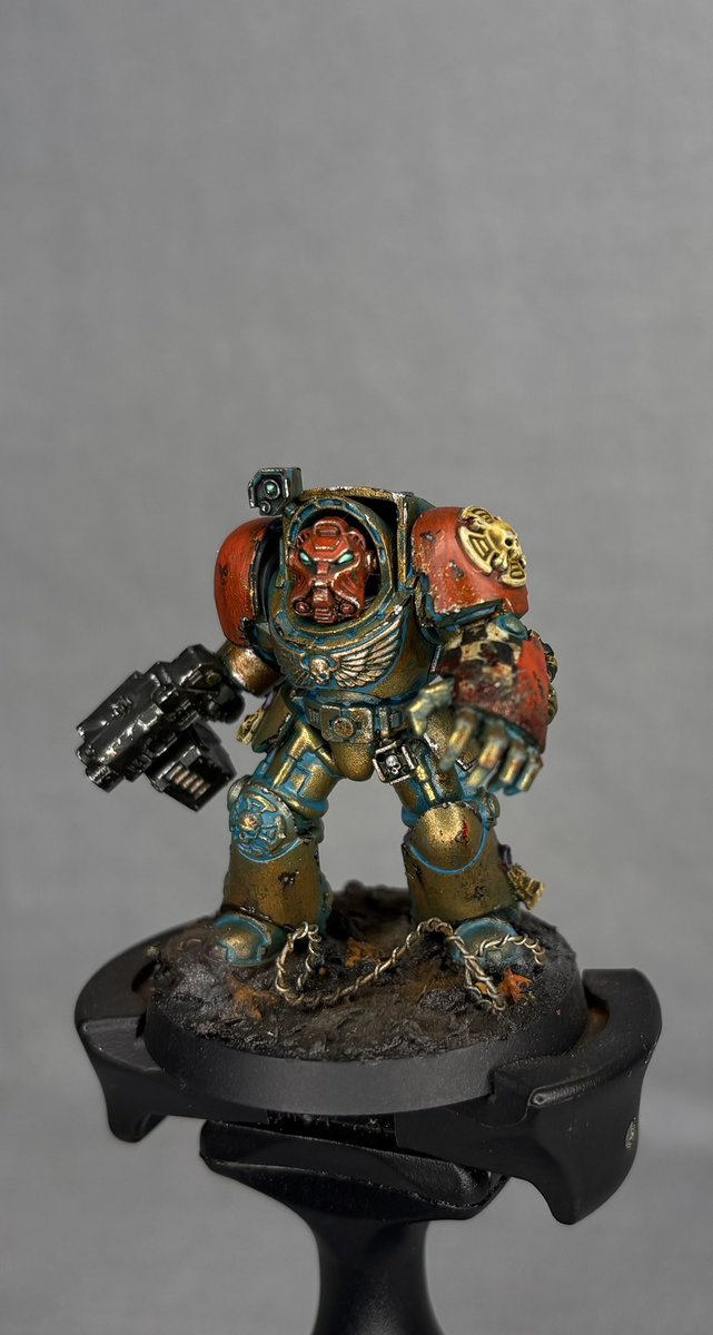 sinister_minis's tweet photo. First terminator painted for my Minotaurs force - really looking forward to working through this project (missing transfers as I’m still waiting for them) 
Let me know what you think! https://t.co/rQ2szTwSqK