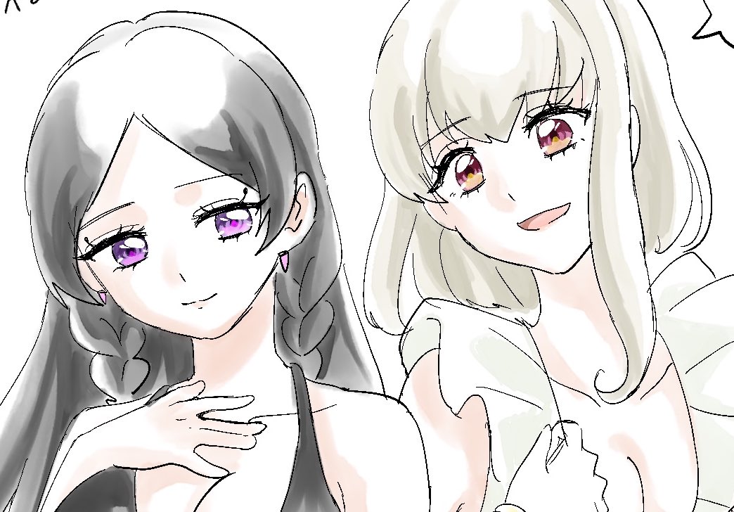 prce__kuru's tweet image. これ鍵垢にあげた絵なんだけどラクガキの割には顔可愛く描けたかもしれない