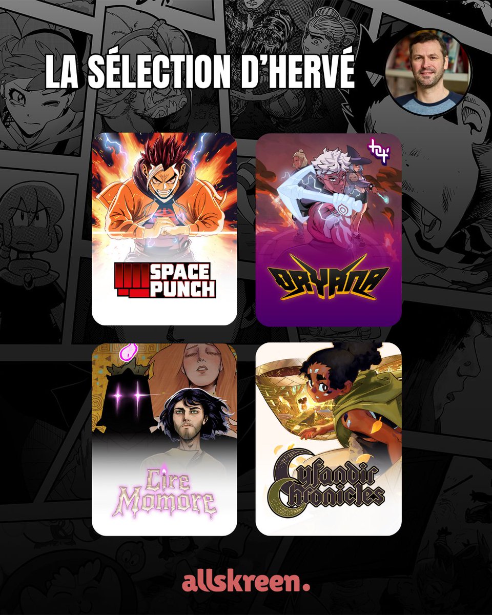 allskreen's tweet image. Hervé, notre éditeur, vous partage sa sélection de webtoons sur Allskreen 🤩 : 

« Je suis un gros fan d’action et de coups de théâtre ! Mais des histoires qui vous emportent dans un tourbillon d’aventures et qui savent vous surprendre au bon moment, c’est difficile à trouver !…