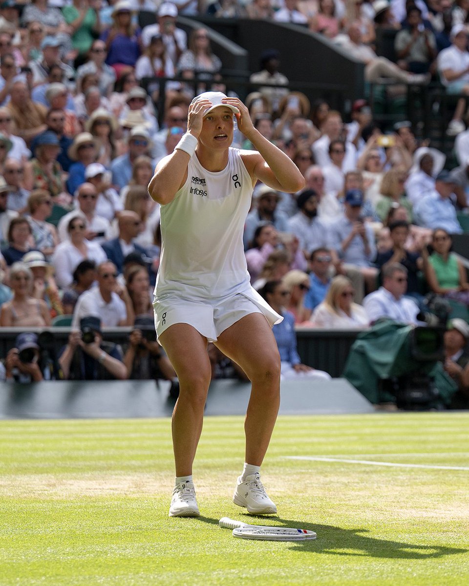 Wimbledon's tweet image. At this time one week ago today, @iga_swiatek became a Wimbledon champion 🤩