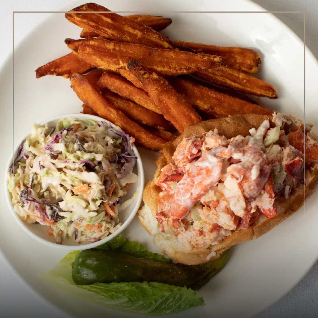 Craving Something Bold? Try Our Lobster Roll. 

A generous portion of lobster salad served on a perfectly grilled roll, paired with crisp cole slaw—fresh, rich, and satisfying. 

#CafeEscadrille #BurlingtonMA #NewEnglandEats #RestaurantLife #DiningOut