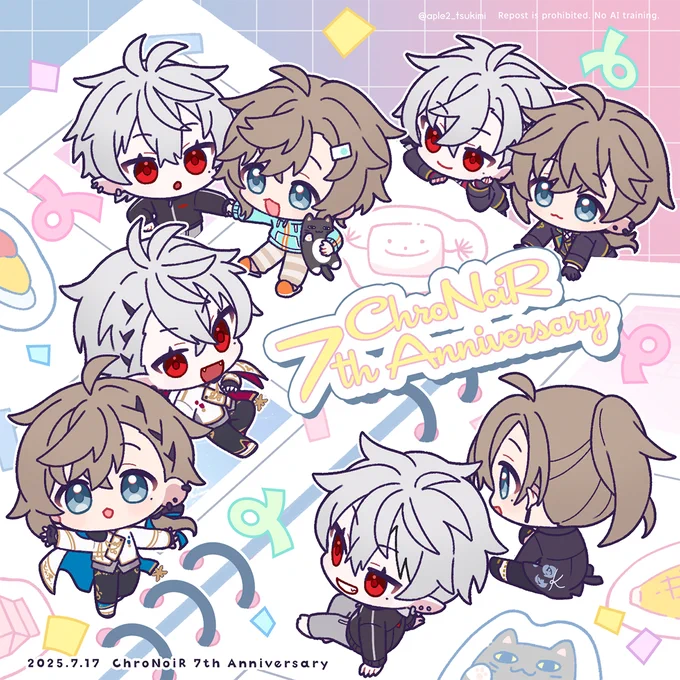 7周年おめでとうございます #ChroNoiR7周年 #くろのあとりえ #KuzuArt #かな絵