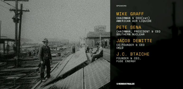 Energy Dominance Panel starting now - Too Cheap to Meter?