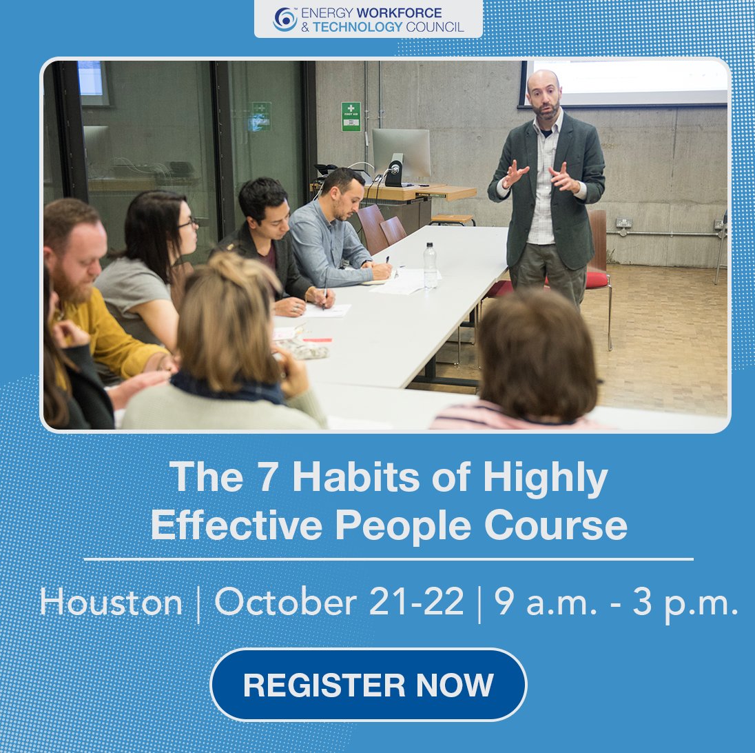 EnergyWorkforce's tweet image. Grow your foundational soft skills with the 7 Habits of Highly Effective People course. 🌱
Facilitated by @franklincovey, the course equips participants with a comprehensive framework to strengthen the habits and skills that drive professional and personal success.
💼 Who it’s…