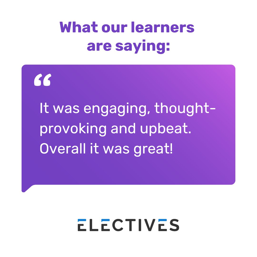 electivesio's tweet photo. Learning that holds your attention

Upbeat.
Thought-provoking.
Not a passive hour on mute.

When learning feels like this, people show up ready — and leave with something they’ll remember.

#LearningAndDevelopment #PeopleFirst #ManagerTraining https://t.co/2hAwRb9ZjP