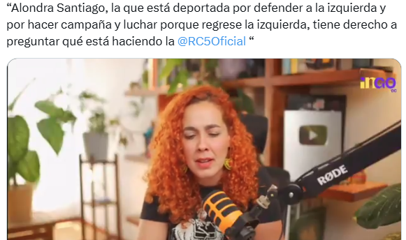 Espérame un ratito.

La cubana Alondra fue deportada del 🇪🇨 tras insultar a los ecuatorianos en muchas ocaciones y burlarse del himno nacional.

-La extranjera, reunía todos los requisitos para que la pusieran de patitas en la frontera. Al final, se adelantó y se refugió en
