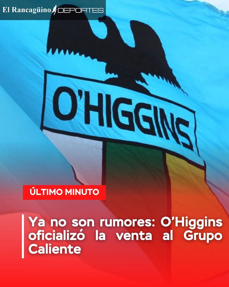 🔴 #AHORA | A través de un comunicado emitido en sus redes oficiales, O'Higgins FC ha anunciado la venta del club al conglomerado mexicano, Grupo Caliente.

🔴 Matías Ahumada, Christian Bragarnik, Jorge Hank y Jorge Reina conformarán a la nueva directiva del club.

<a href="/elrancaguino/">Diario El Rancagüino</a>