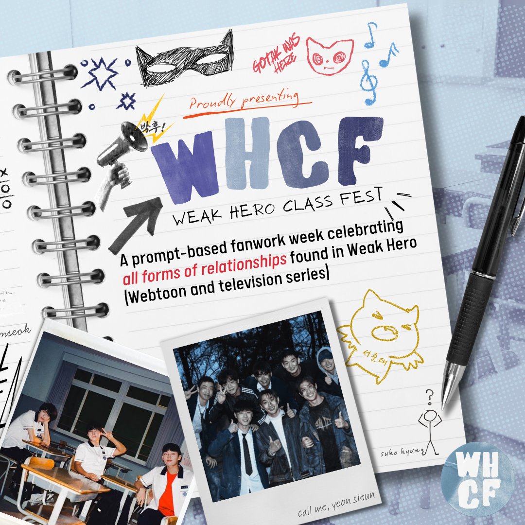 weakherofest's tweet image. 🐺 The Weak Hero Class Fest is officially live!

Welcome to FANWEEK — a prompt-based event where creators choose from curated themes to create anything from fics to art and more. 🎨🖋️

🧵 Prompts + details below

🔗 whcfest.carrd.co
🔗 revospring.net/@whcfest

#WHCF_Term1