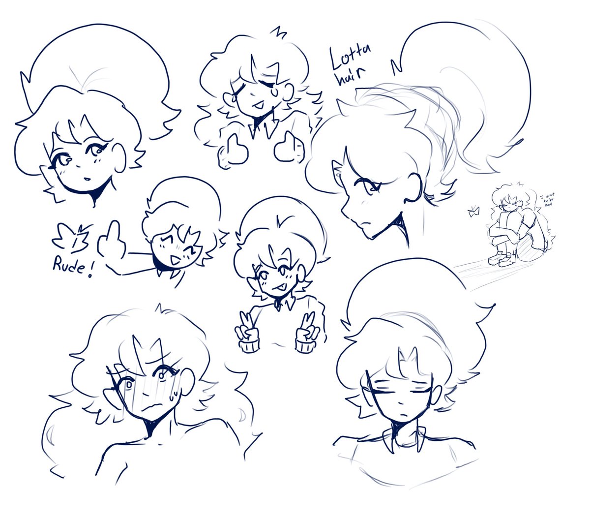 HarukaPoop's tweet image. Last night lazy doodle