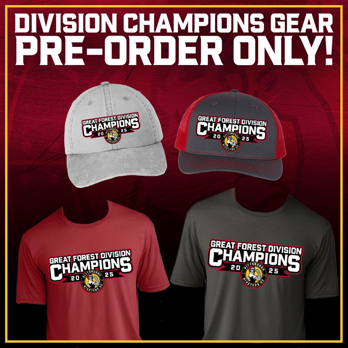 RivetersSC's tweet image. PRE-ORDER your Division Champions gear now! 💥

The only way to get these is through pre-order, which ends FRIDAY, so be sure to get yours and celebrate our Inaugural Season success with us before they’re gone! 🔥

🔗tr.ee/RivetersMerch

#RivetersRise