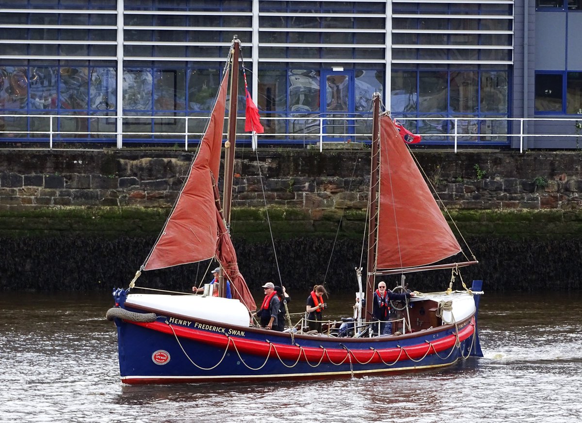 jac61941964's tweet image. Henry Frederick Swan, restored vintage lifeboat at the Newcastle Quayside today.